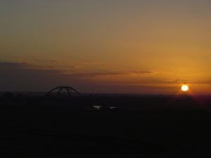 Gro�e Fl�ming Tour - Sonnenaufgang auf der A14
